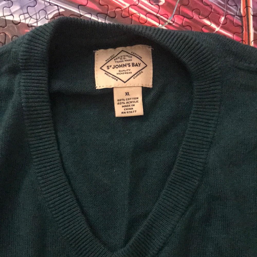 Men’s St John’s Bay sweater green XL